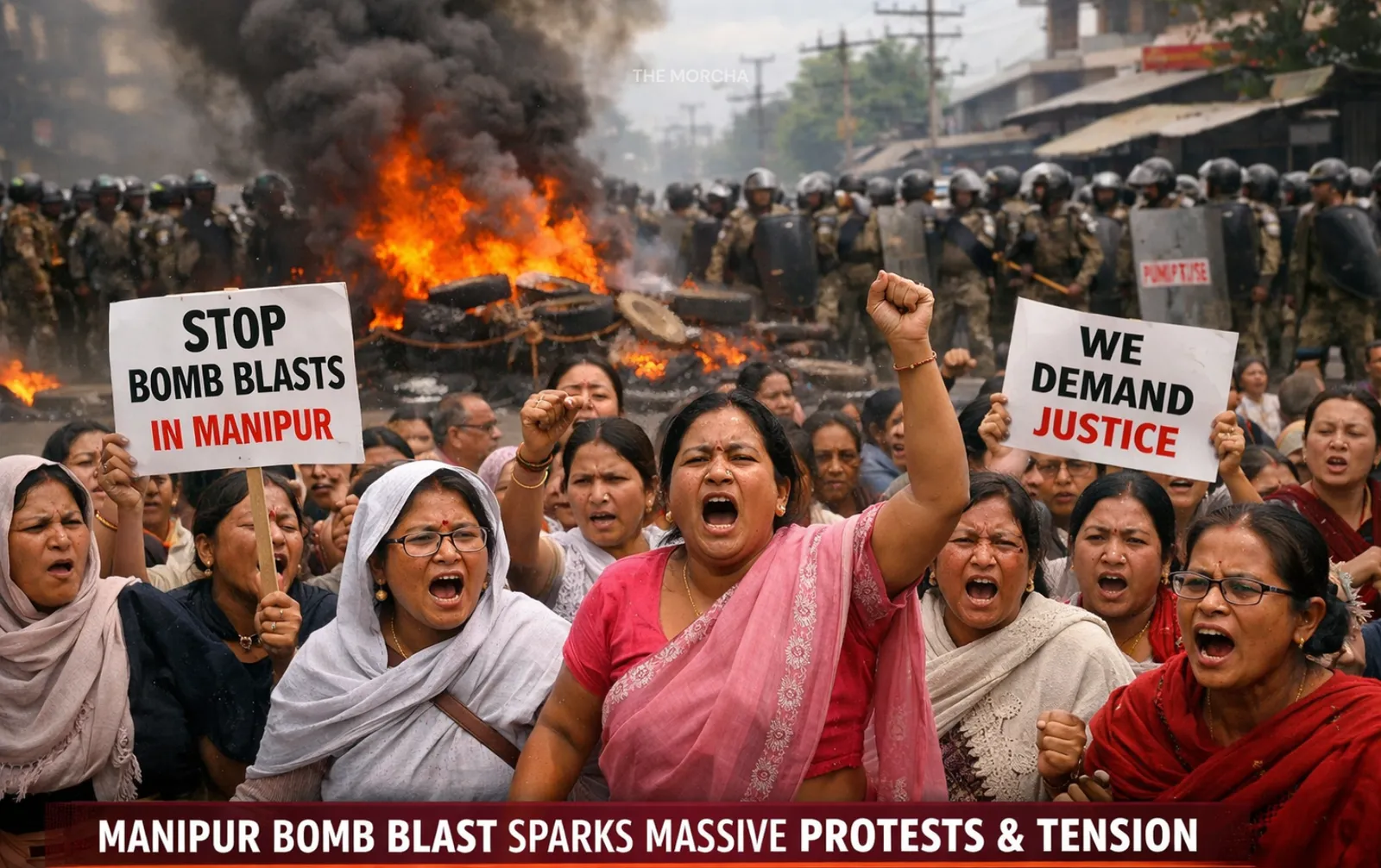 Manipur Bomb Blast Sparks Massive Protests and Tension